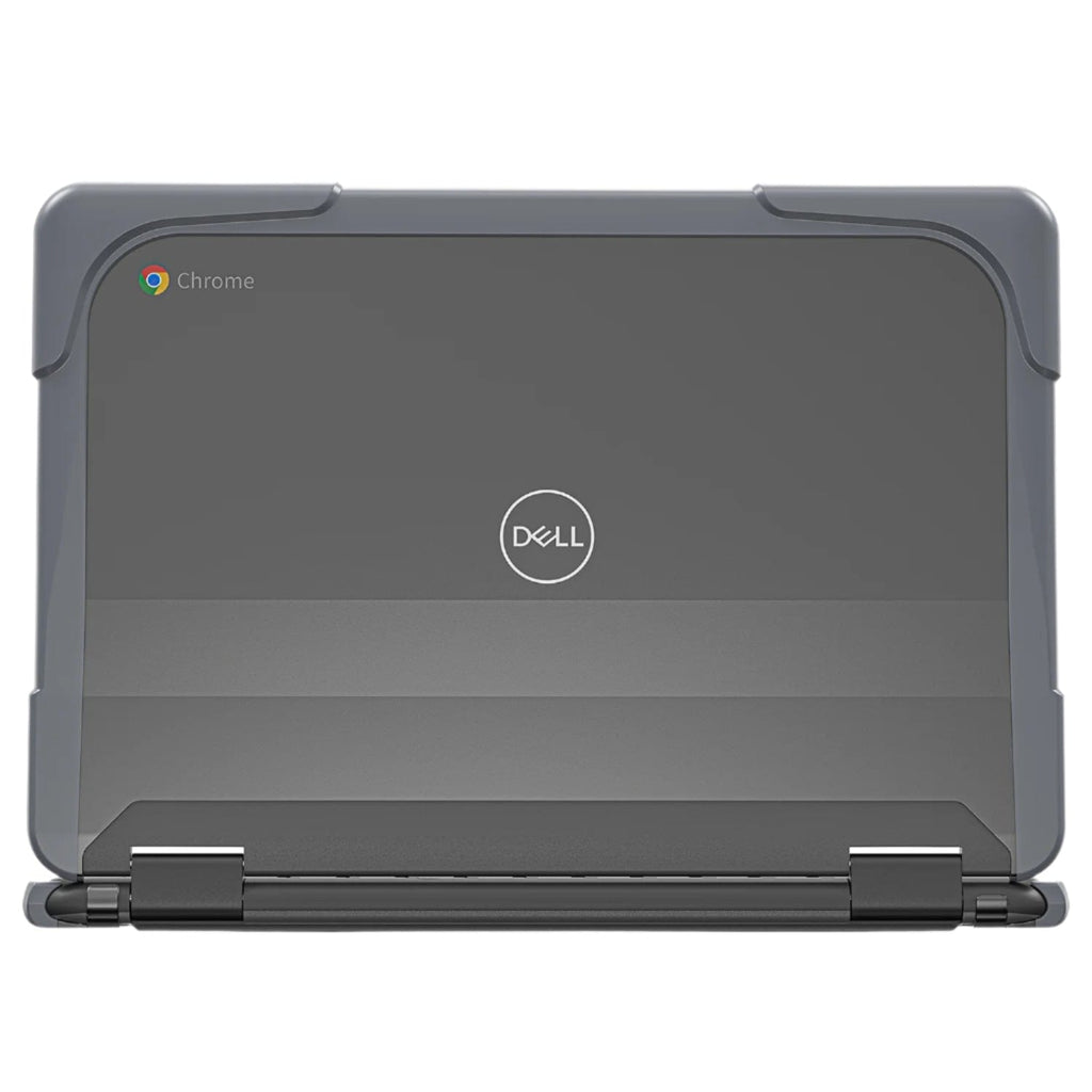 DualShock Laptop Case for Dell 3120/3110/3100 Clamshell & 2-in-1 Chromebook - Gray/Clear