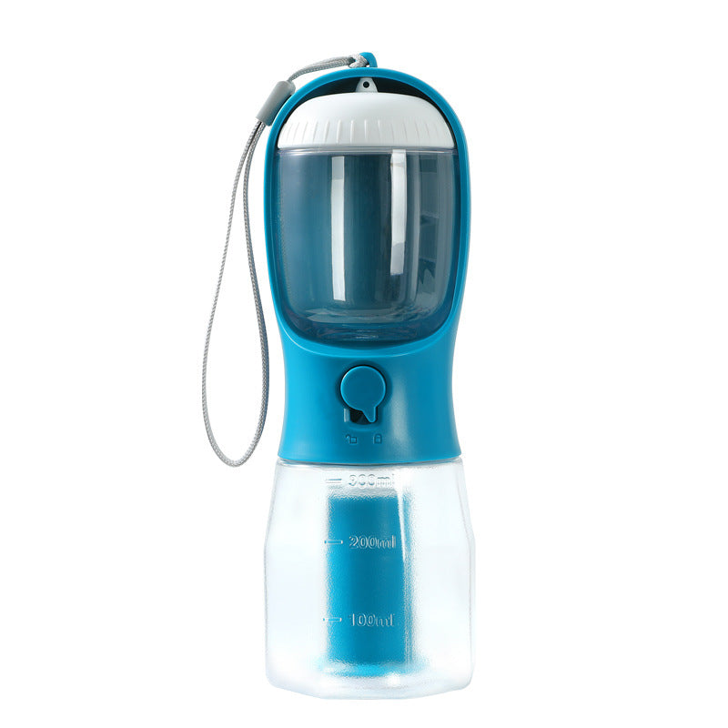 3-in-1 Pet Travel Bottle — Water, Food & Waste Bag, 9 Colors