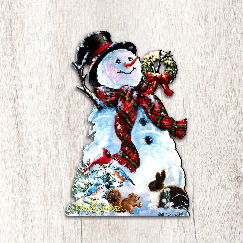 An Old Fashioned Christmas Door Decor by D. Gelsinger - Christmas Santa Snowman Decor - 8461024H-1563
