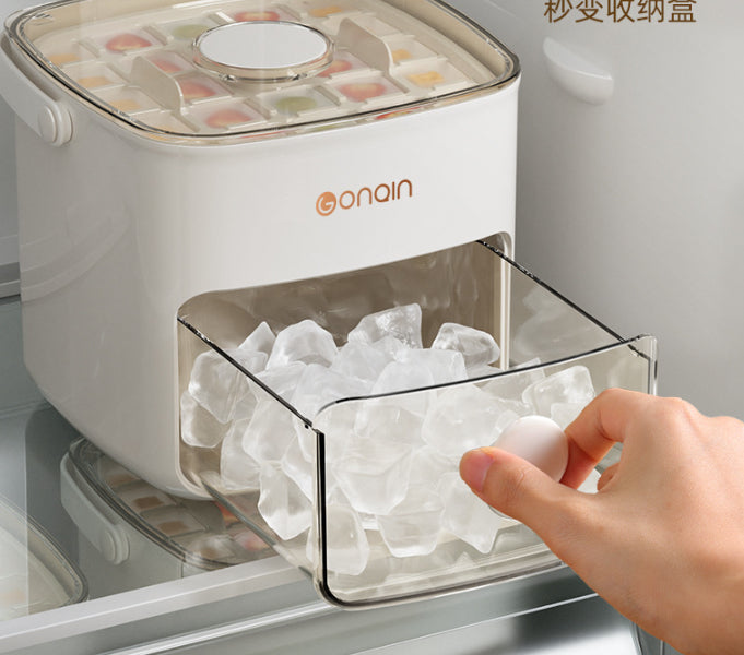 48-Grid Ice Cube Maker Tray – Food-Grade Double-Layer with Easy-Press Lid
