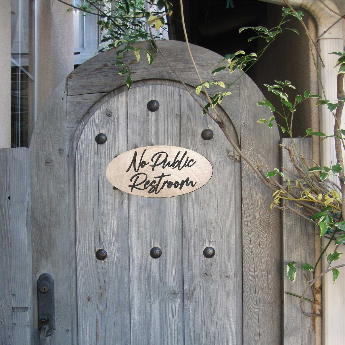 No Public Restroom sign, Business sign, Made in the USA sign, Made from wood, Customers only - 320320