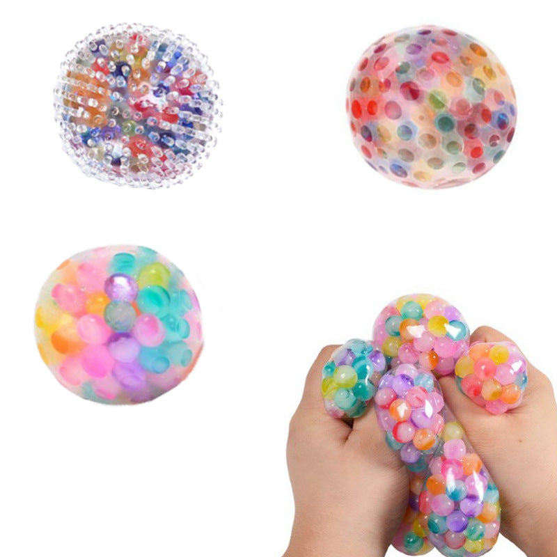 Rainbow Stress Ball – TPR Squishy Squeeze Toy | 3 Styles