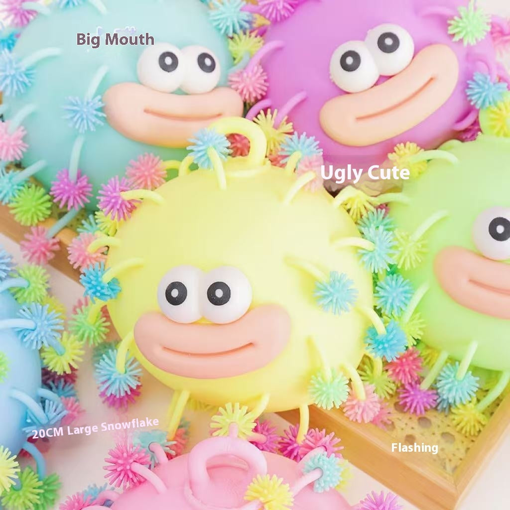 Cartoon Fluffy Squeeze Ball Toys – Stress Relief Fidget Fur Balls