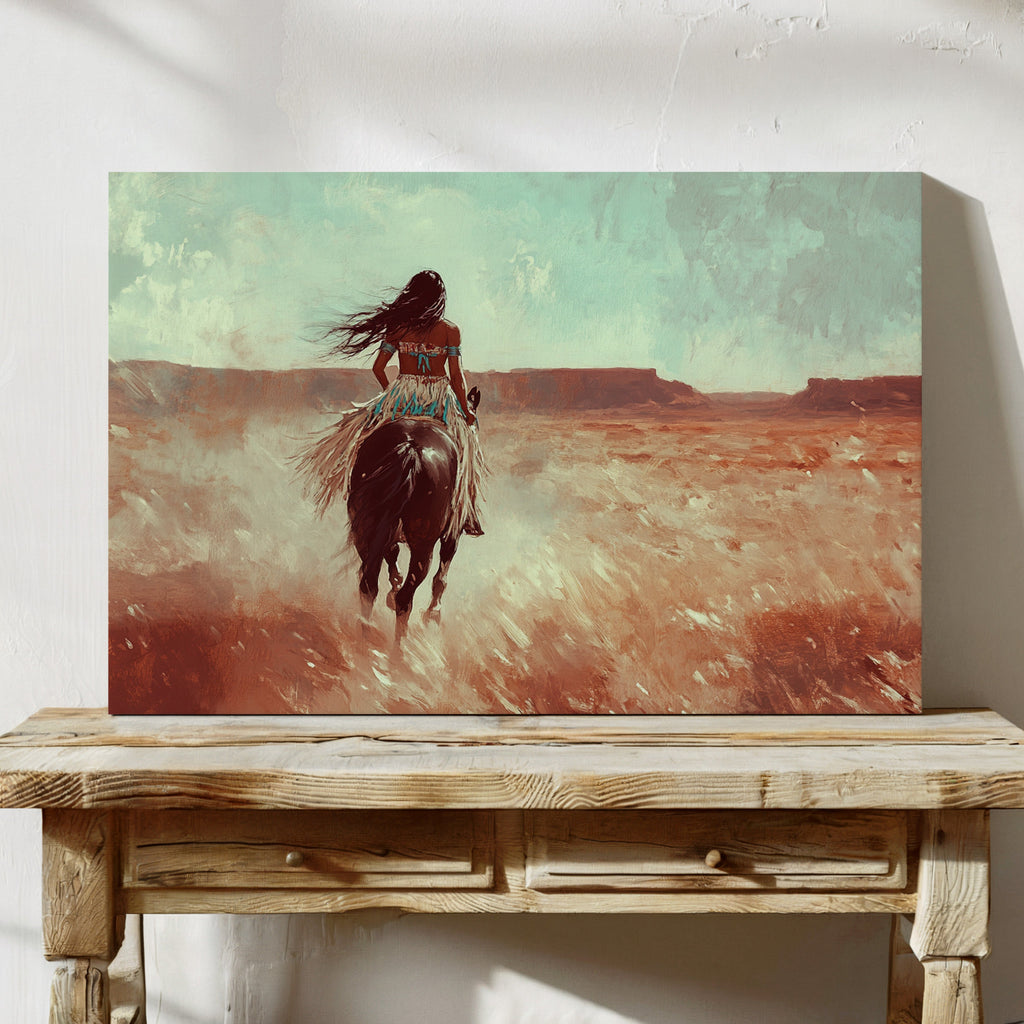 Spirit Rider Through Painted Canyons