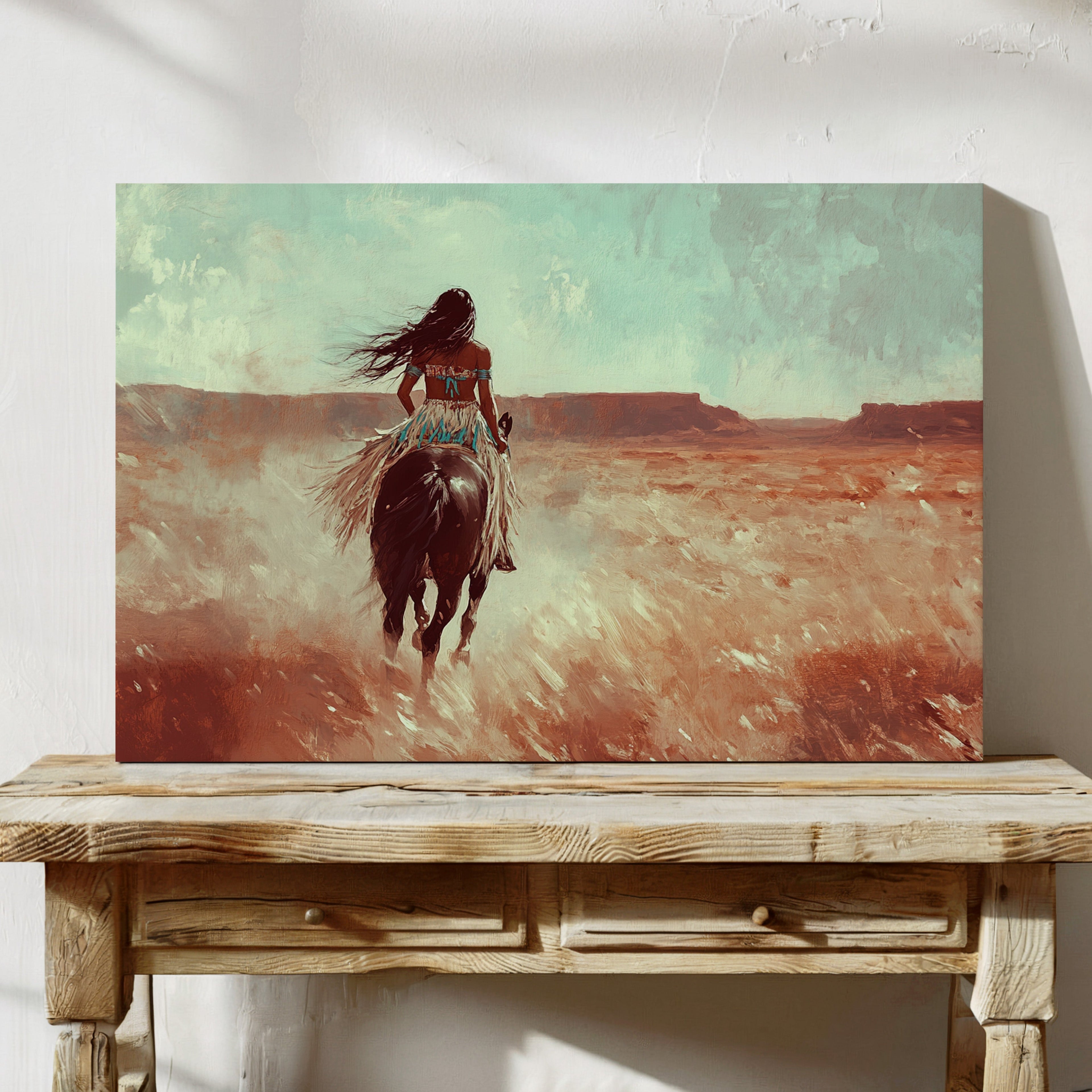 Spirit Rider Through Painted Canyons