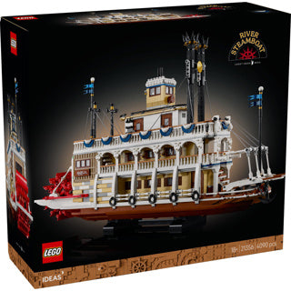 Lego ideas steamboat building kit for adults - 21356