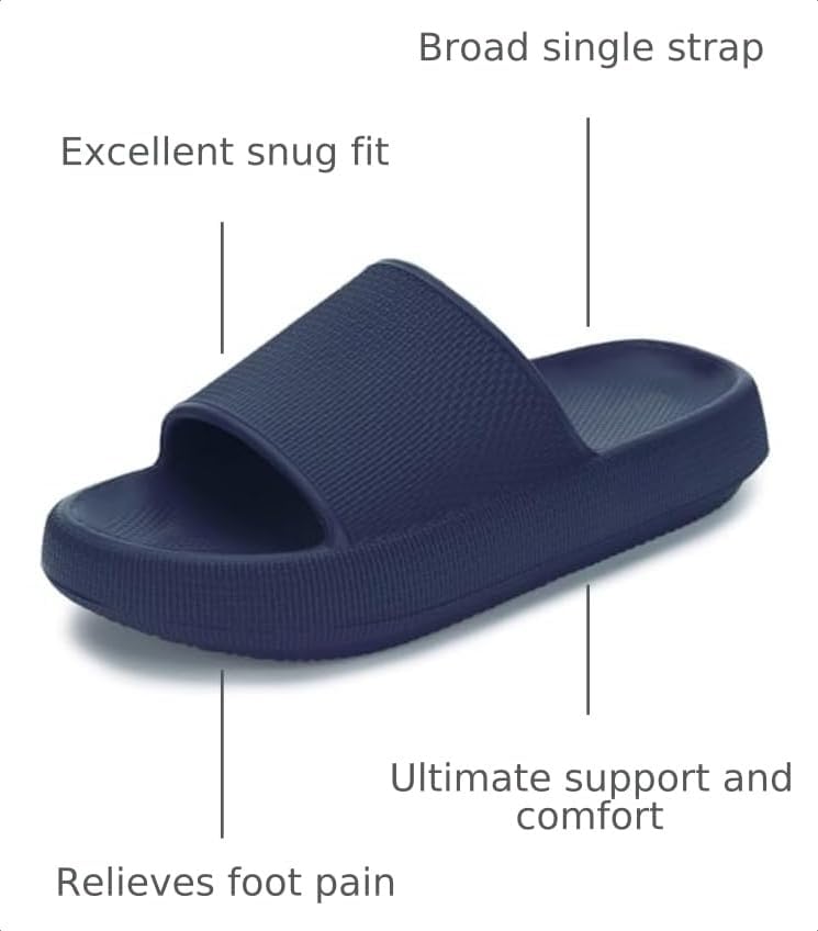 BRONAX Cushioned Thick Sole Pillow Slippers for Women and Men Y10
