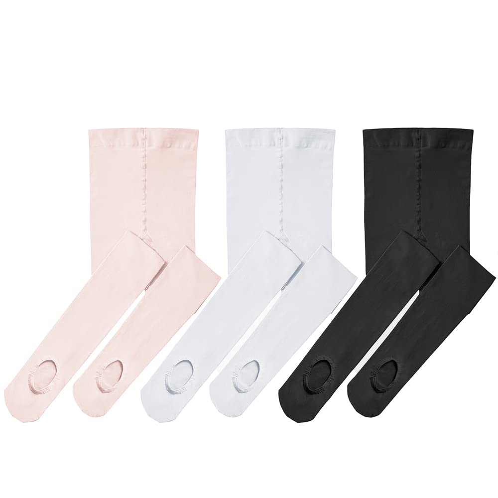 Stelle Girls' Convertible & Transition Ballet Tights for Toddler Dance Kid