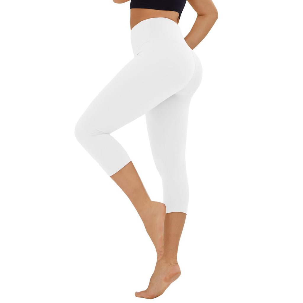 TNNZEET High Waisted Leggings for Women - No See Through Tummy Control Cycling Workout Yoga Pants with Pockets Reg & Plus
