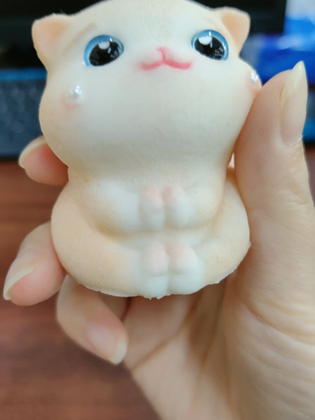 Realistic Simulation Cat Silicone Squeeze Toy – Stress Relief