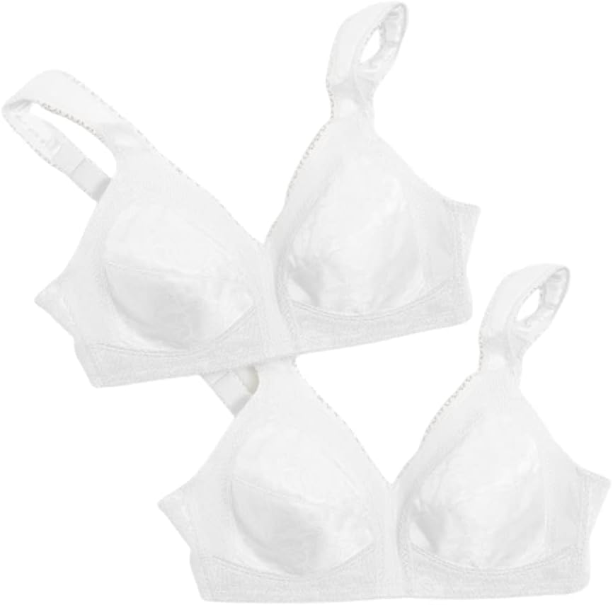 Playtex Women's Wireless Bra, 18 Hour Plus-Size Bras Available, Full Coverage, Smoothing, 4693, Single or 2-Pack