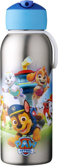 Mepal isoleerfles flip-up campus - 350 ml - 12 uur koud / 4 uur warm - drinkfles met rietje voor kinderen - paw patrol pups