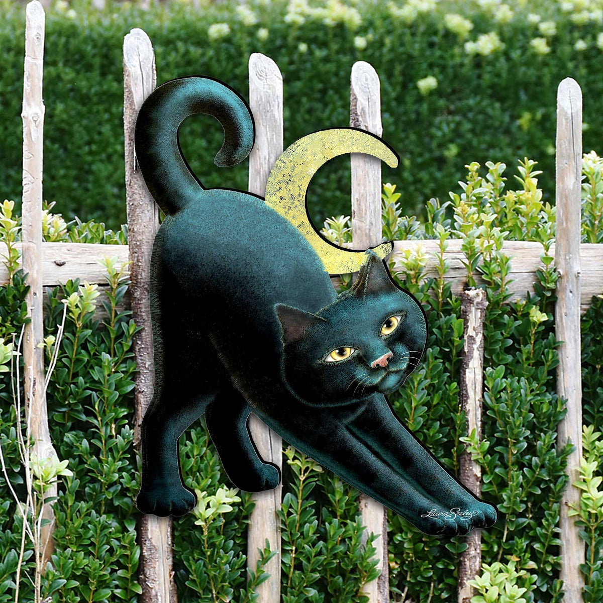 Spooky Halloween Cat Door Decor by Laura Seeley - Thanksgiving Halloween Decor - 8512054H