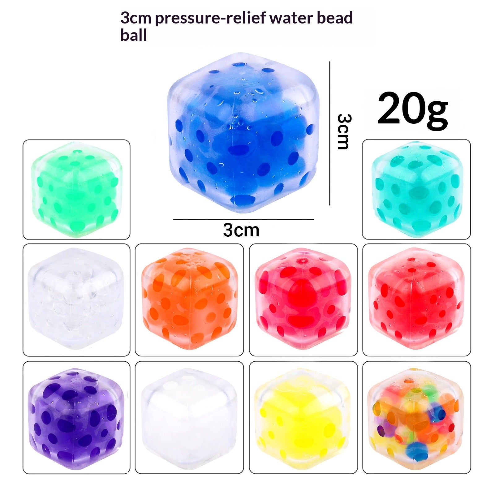 Square Water Bead Squishy Squeeze Toy – Vent Stress Ball