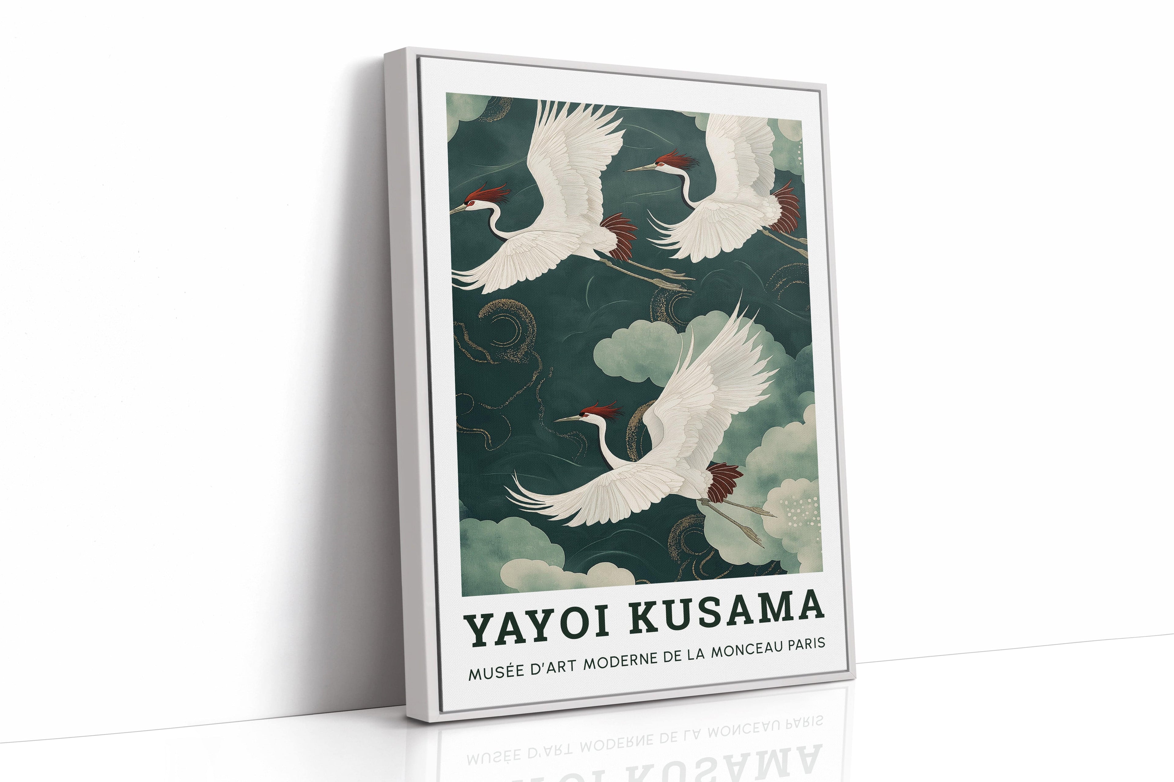 Celestial Flight – Cranes in a Dreamlike Sky
