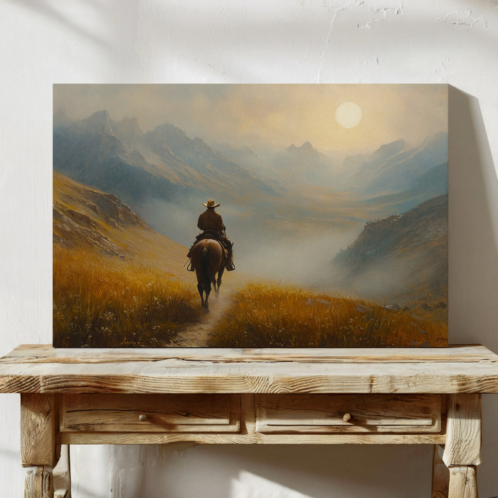 Cowboy at Sunrise in the High Country