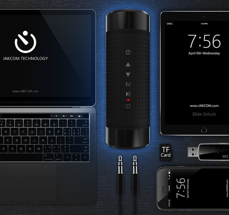 Outdoor Bluetooth Speaker with Flashlight & Power Bank