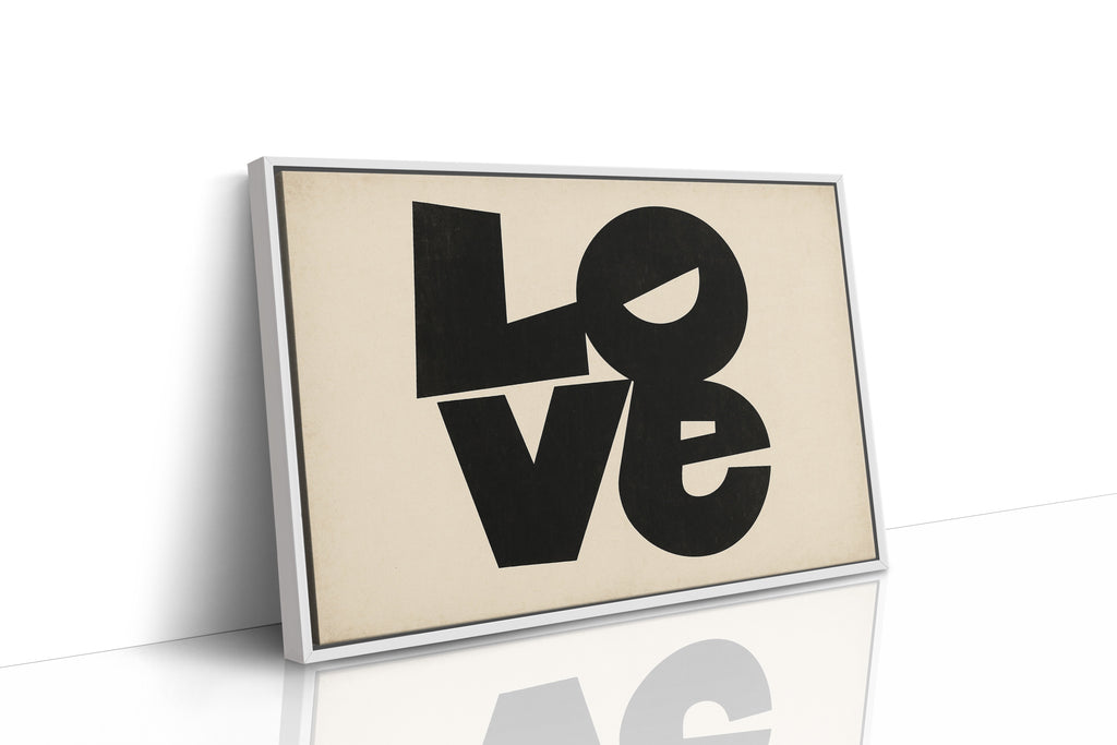 LOVE Modern Block Typography Print