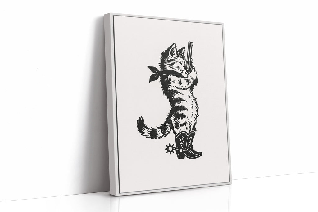 Purrpare for Trouble – Cowboy Cat Sheriff Print