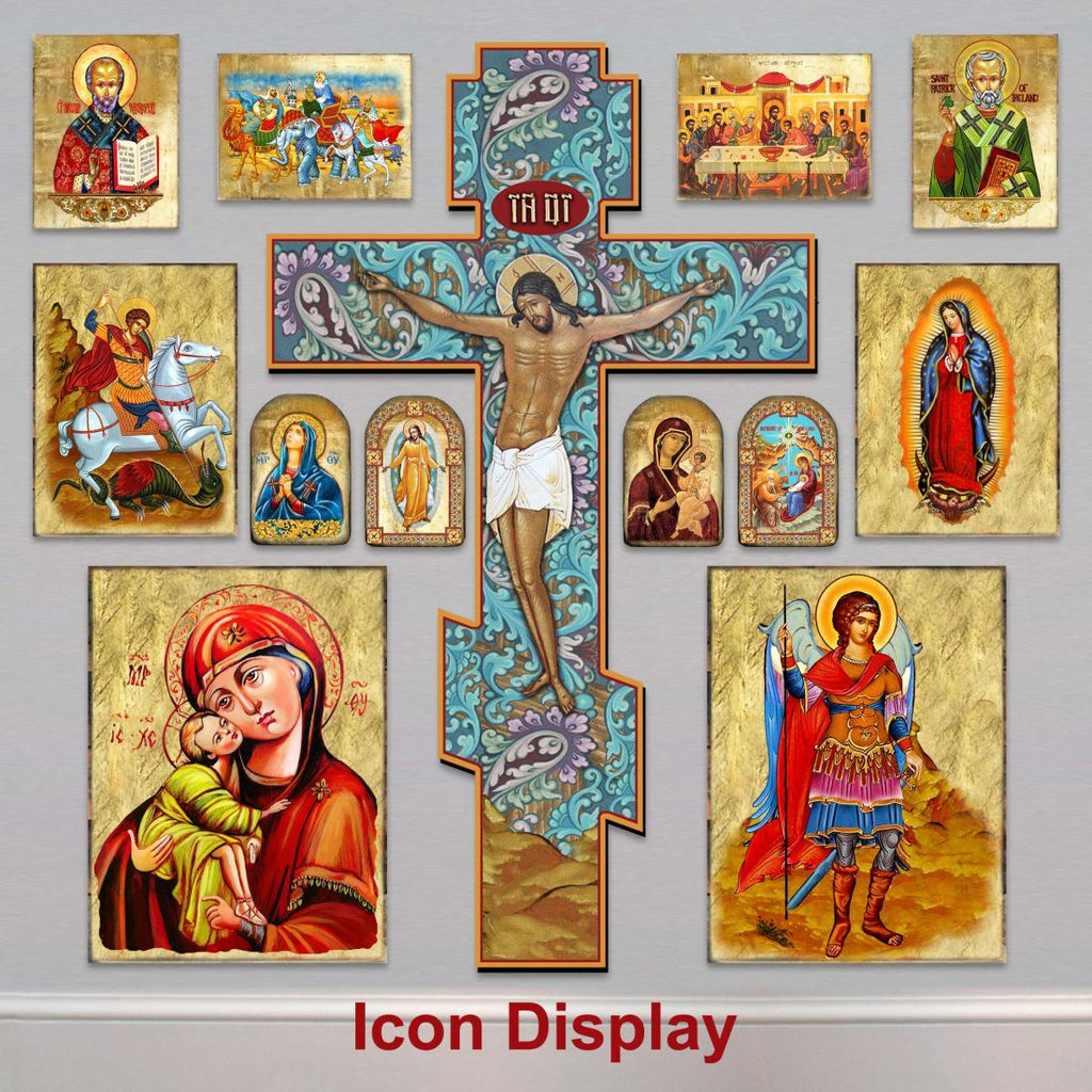 Maria Magdalena Icon - Handcrafted Wooden Gold Plated Religious Wall Art Decor - Inspirational Icon Decor - 86014-2