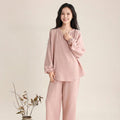 Women’s Double-Layer Gauze Long-Sleeve Top & Pants Set