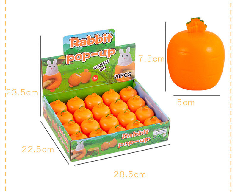 Carrot Rabbit Squishy Decompression Squeeze Toy
