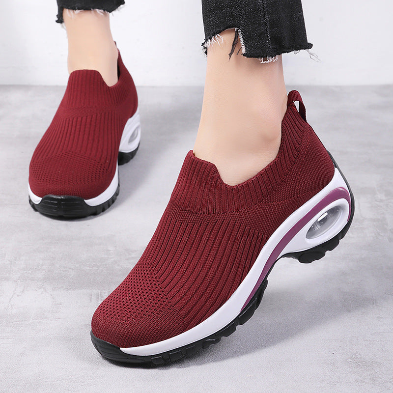 Women's Air Cushion Mesh Running Sneakers – Breathable Sports Shoes