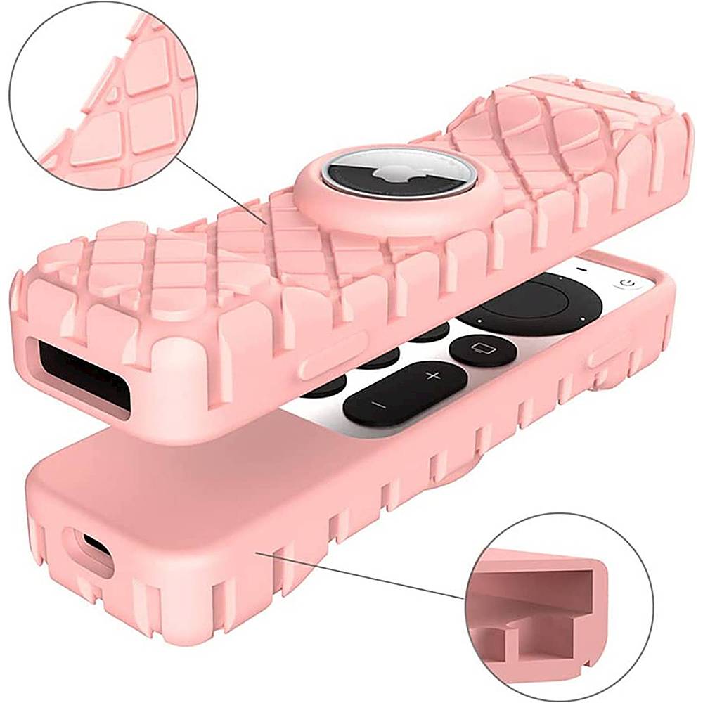 Apple TV 4K Remote Pink Silicone Case - Apple AirTag
