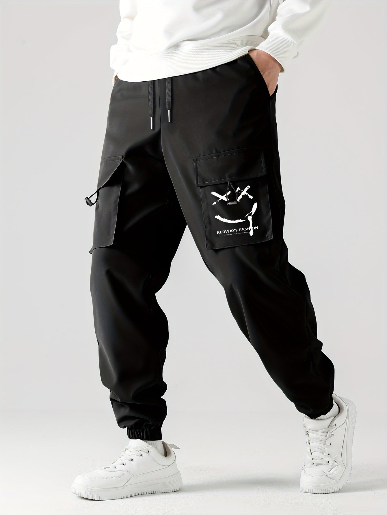 Men's Straight-Leg Ankle-Tied Work Pants