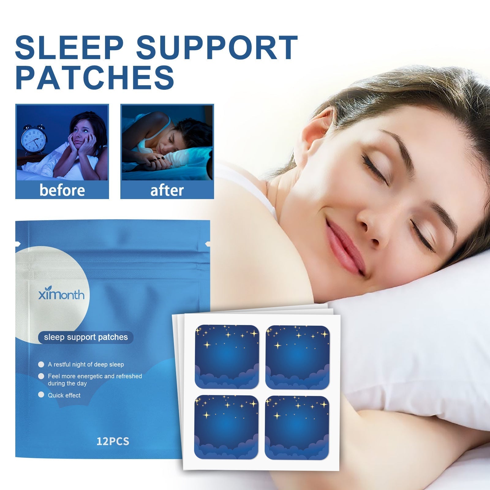 Sleep Stickers | Relax Body & Mind, Relieve Stress for Better Sleep