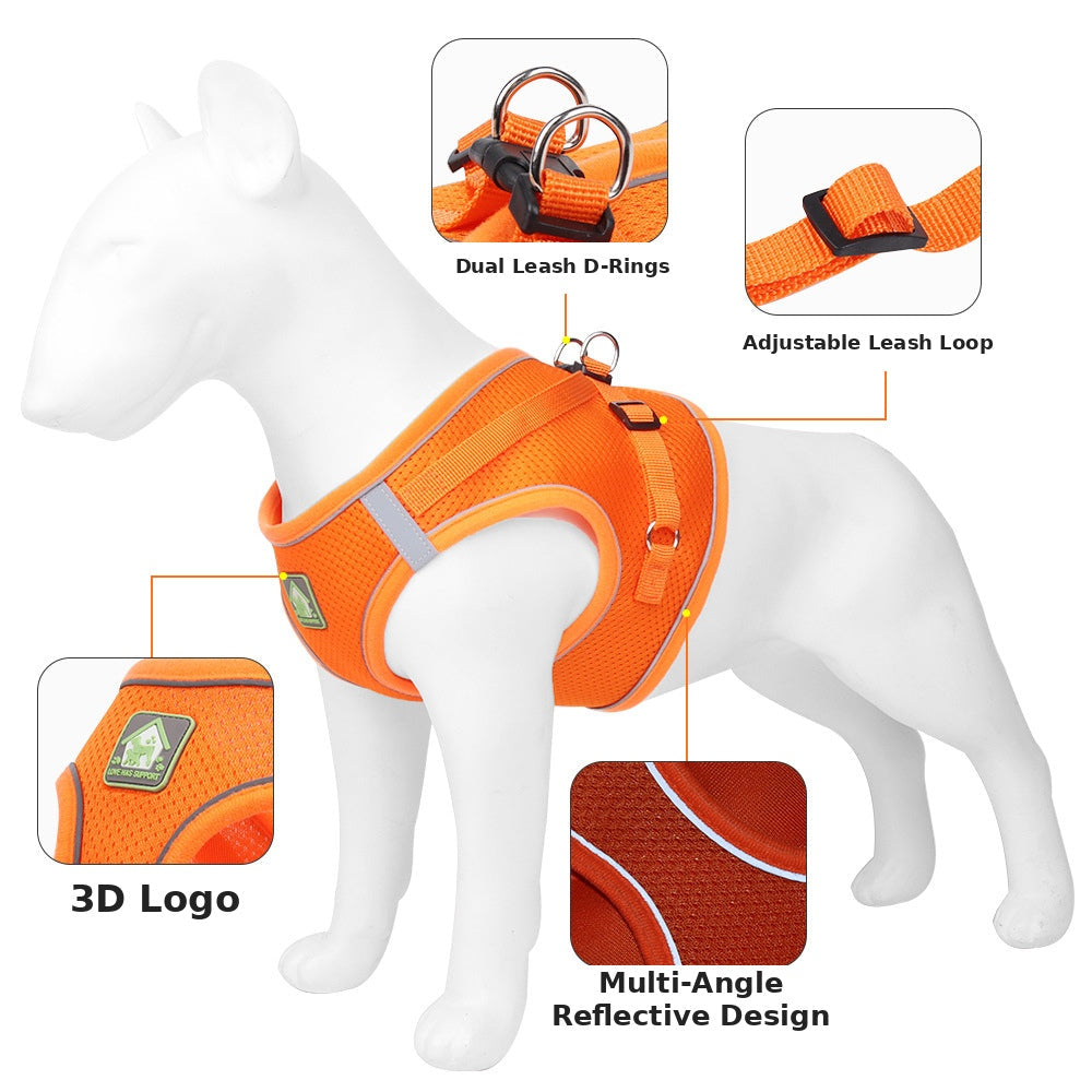 Escape-Proof Cat Harness & Leash – Adjustable Reflective Vest for Cats