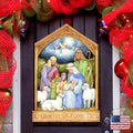 Holy Family Nativity Door Decor by Susan Winget - Nativity Holiday Decor - 8471112H-SW
