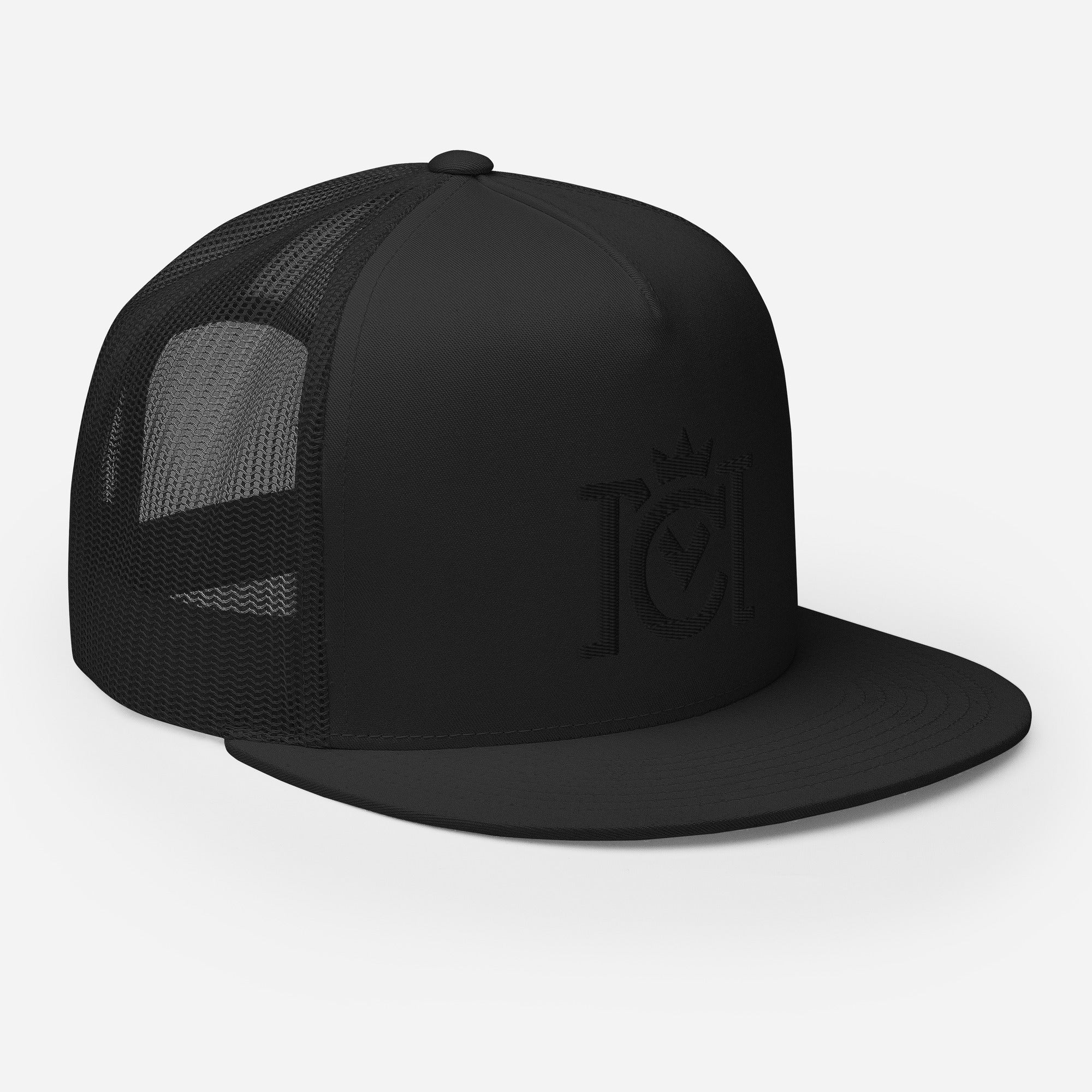 Crown Moto Blackout 3D Embroidered Trucker Cap