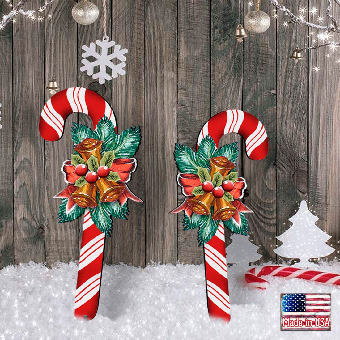 Christmas Candy Cane Holiday Outdoor Decor by G. DeBrekht - Christmas Decor - 8151924F-S2