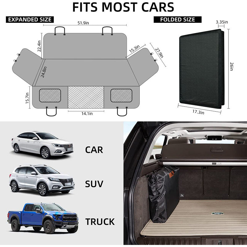 Waterproof Pet Car Seat Cushion — Black & Gray, Single & Bundle Sets