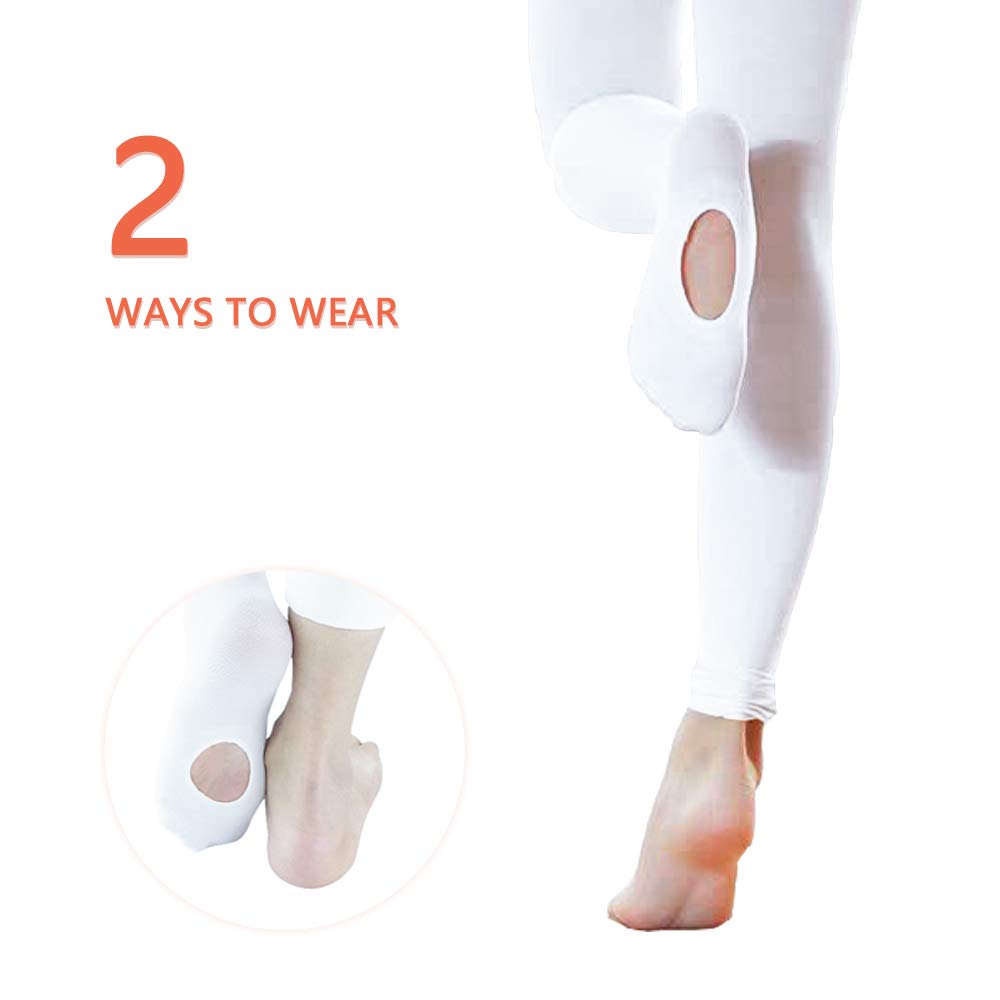Stelle Girls' Convertible & Transition Ballet Tights for Toddler Dance Kid
