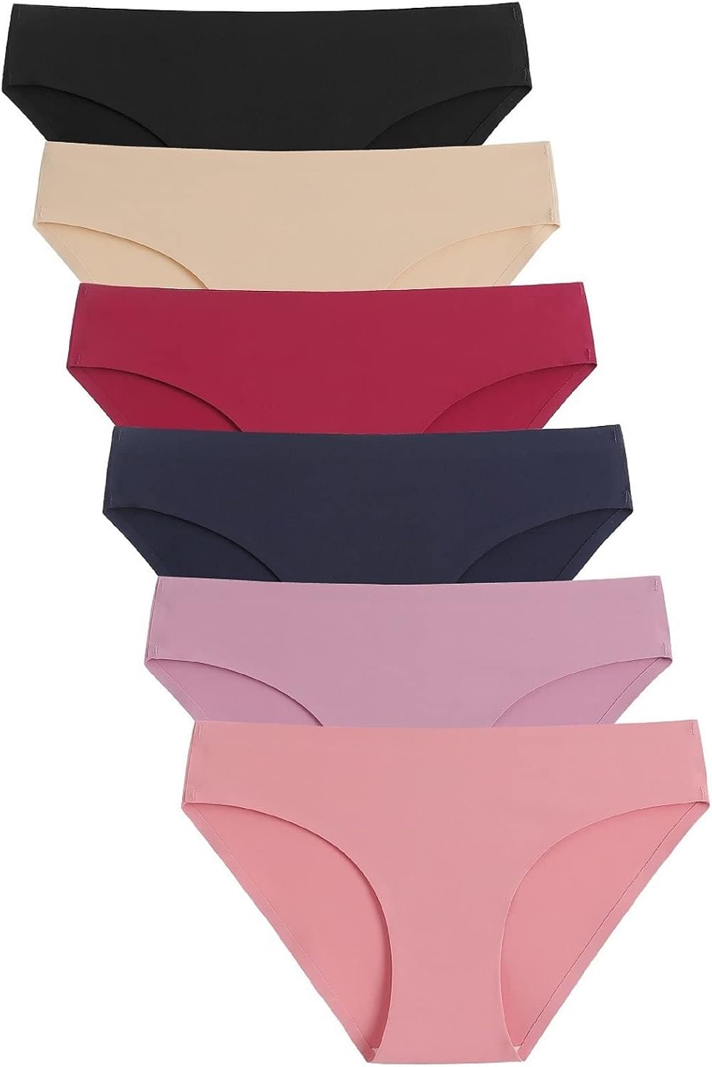 Caterlove Women's Seamless Underwear No Show Panties 6 Pack