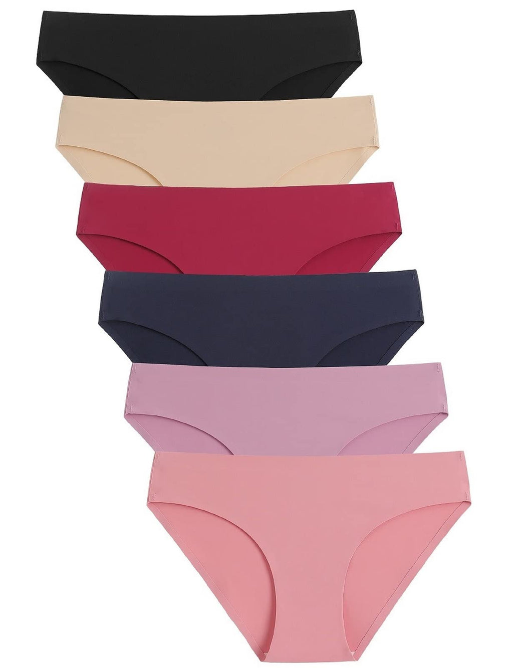 Caterlove Women's Seamless Underwear No Show Panties 6 Pack