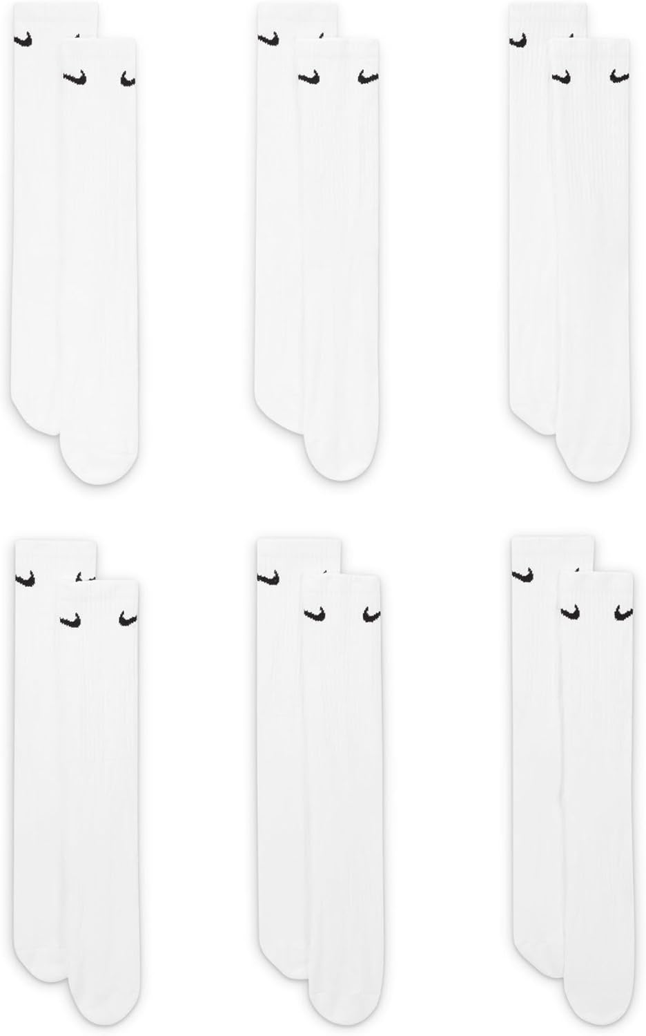 Nike Adult Everyday Cushioned Training Crew Socks (6-Packs) | Mens & Womens