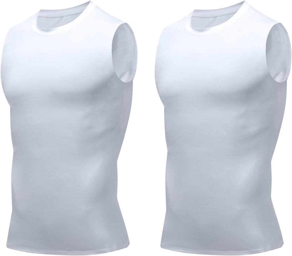 Compression Shirt Men Slimming Body Shaper Vest Crewneck Workout Tank Top