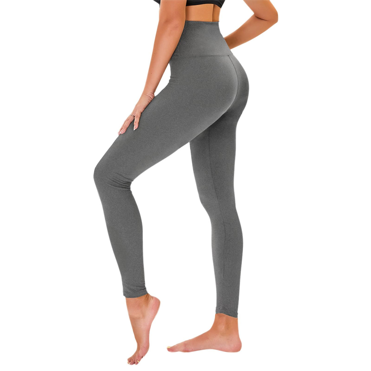 TNNZEET High Waisted Leggings for Women - No See Through Tummy Control Cycling Workout Yoga Pants with Pockets Reg & Plus