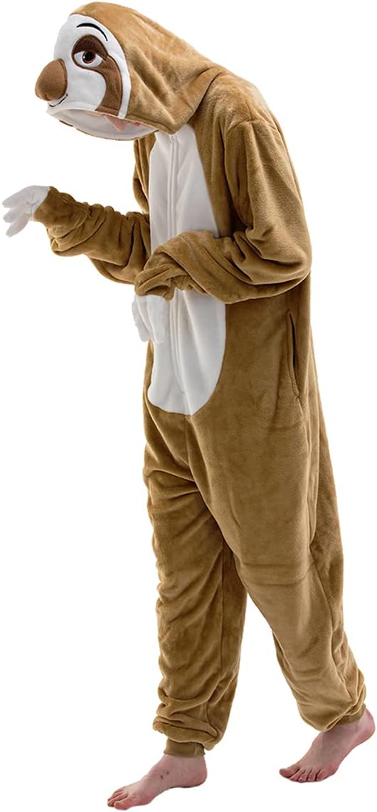 COSUSKET Snug Fit Unisex Adult Onesie Pajamas, Flannel Cosplay Animal One Piece Halloween Costume Sleepwear Homewear