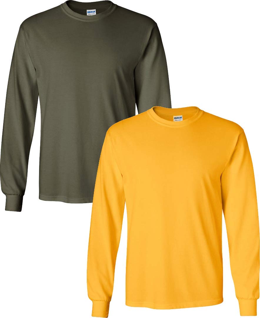 Gildan Adult Ultra Cotton Long Sleeve T-Shirt, Style G2400, Multipack