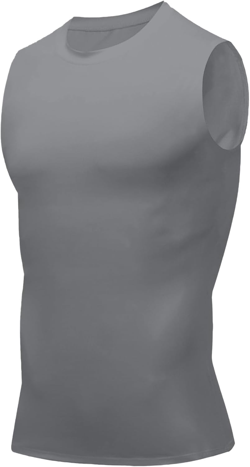 Compression Shirt Men Slimming Body Shaper Vest Crewneck Workout Tank Top