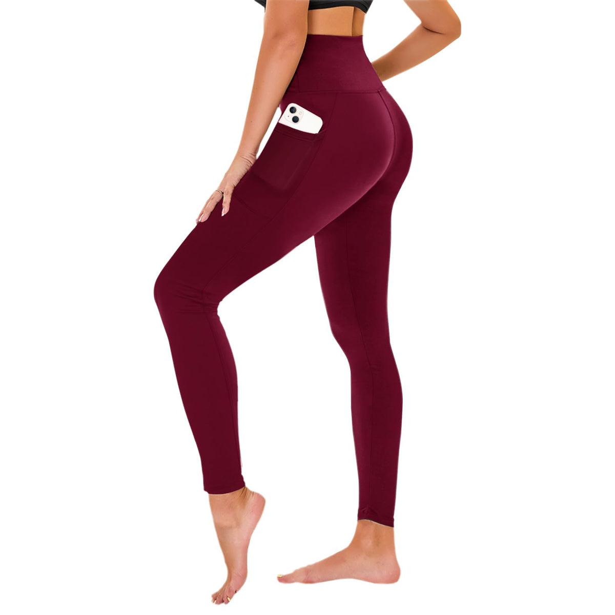 TNNZEET High Waisted Leggings for Women - No See Through Tummy Control Cycling Workout Yoga Pants with Pockets Reg & Plus