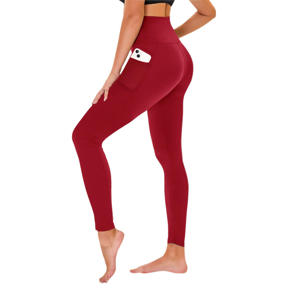TNNZEET High Waisted Leggings for Women - No See Through Tummy Control Cycling Workout Yoga Pants with Pockets Reg & Plus