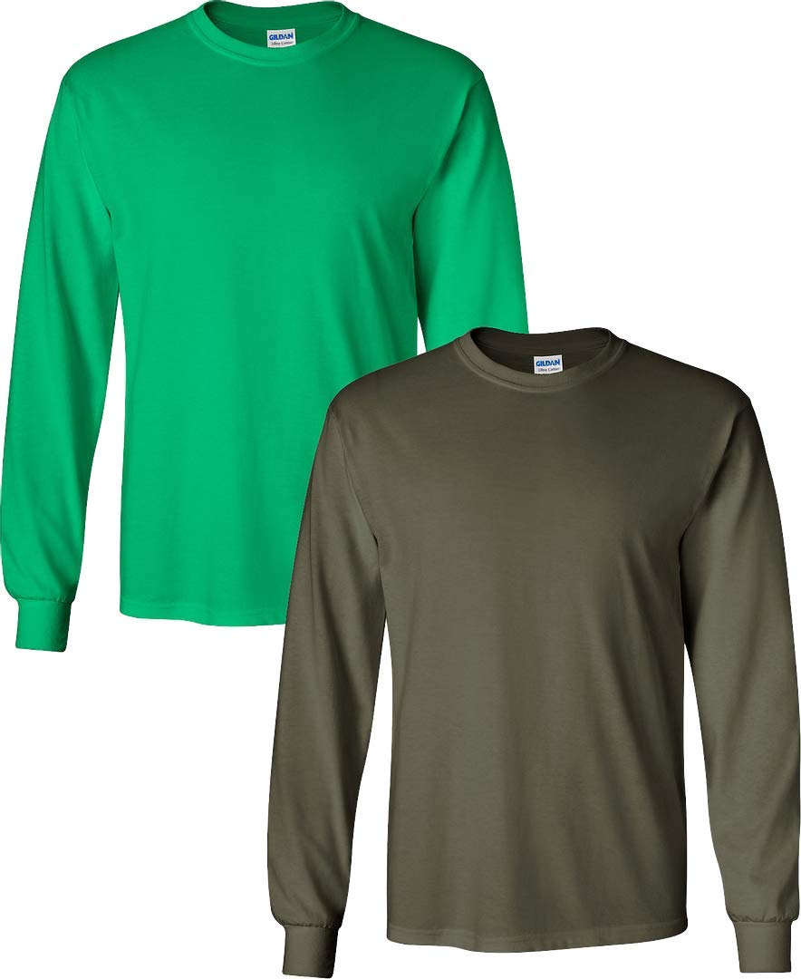 Gildan Adult Ultra Cotton Long Sleeve T-Shirt, Style G2400, Multipack