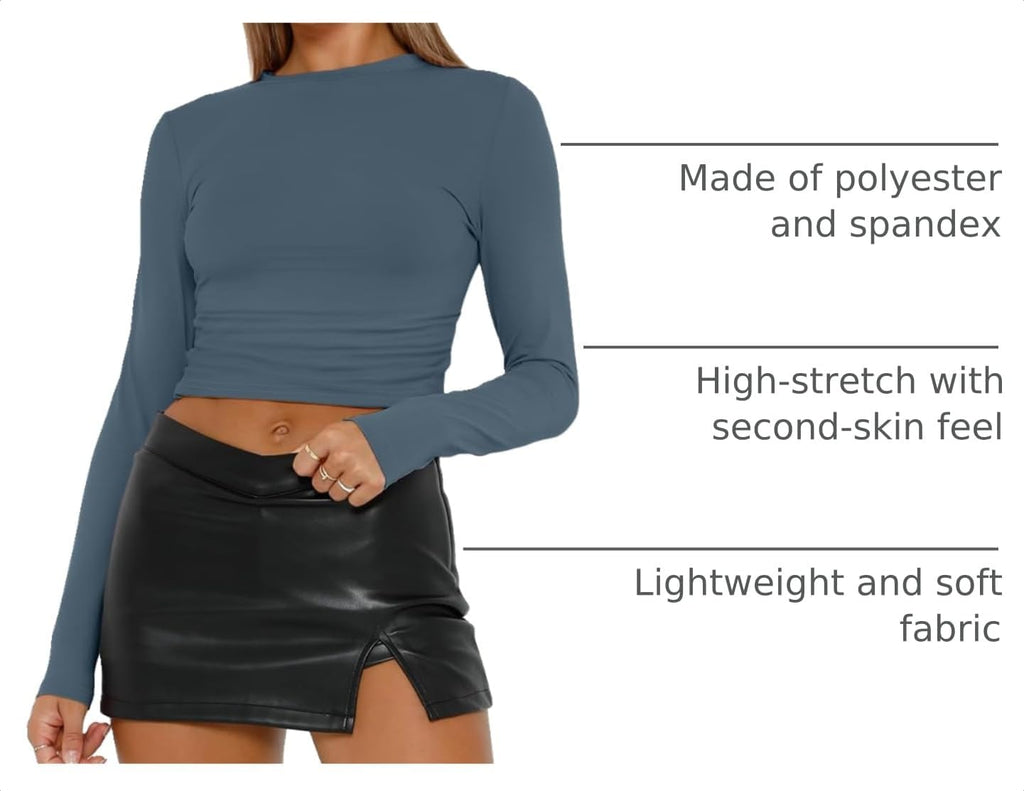 AUTOMET 3 Pack Womens Long Sleeve Basic Shirts Underscrub Compression Tops