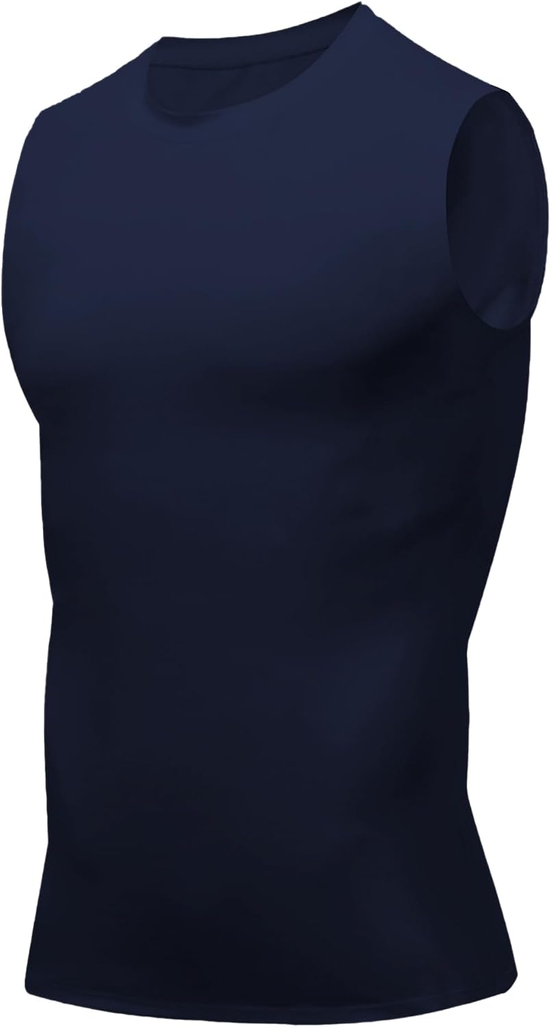 Compression Shirt Men Slimming Body Shaper Vest Crewneck Workout Tank Top