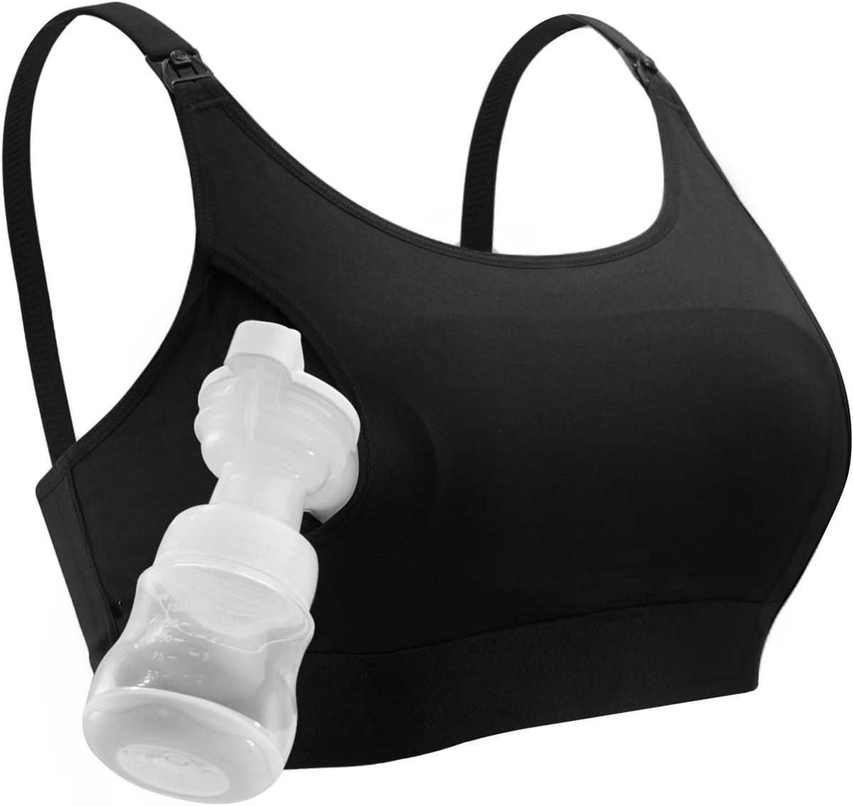 Momcozy Hands Free Pumping & Nursing Bra, Adjustable Cotton Breast Pump Bra